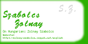 szabolcs zolnay business card